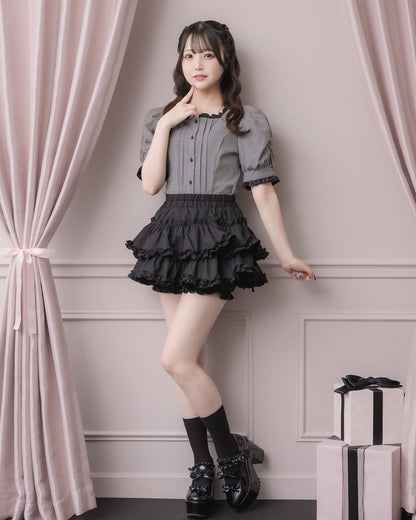 モデル身長：158cm/着用カラー：ギンガム