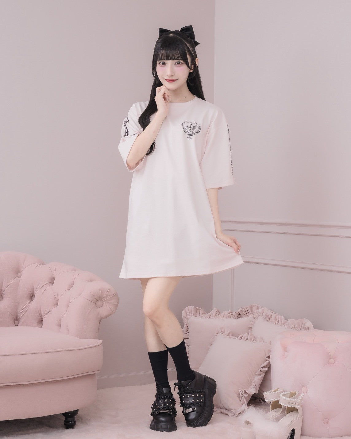 モデル身長：157cm/着用カラー：ピンク