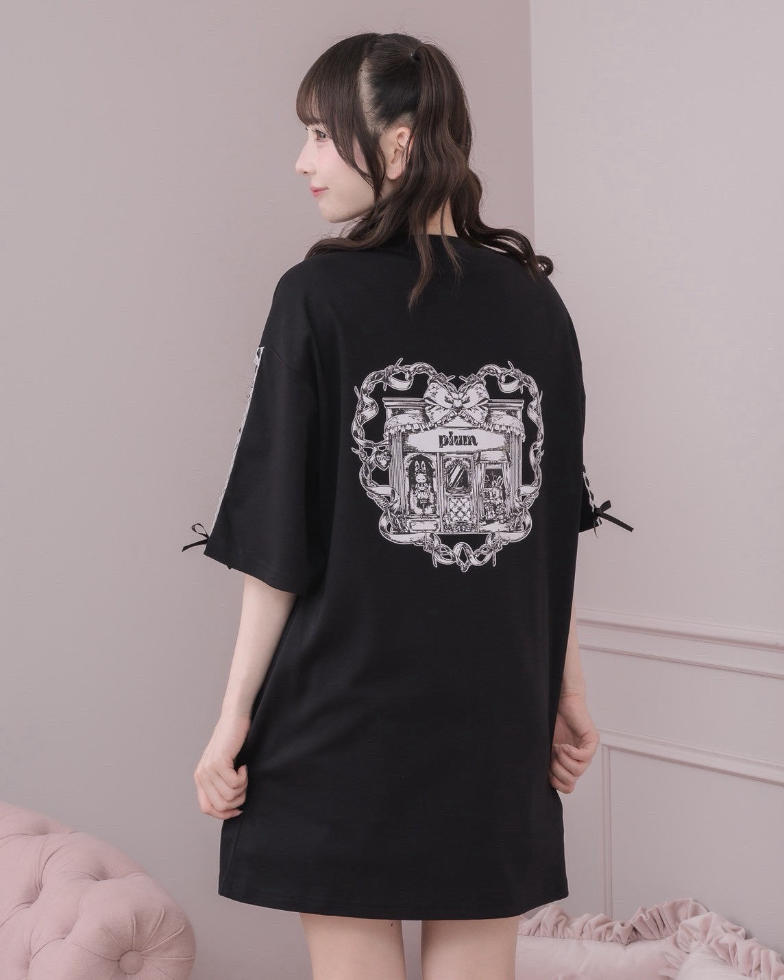 pium shopping bunny オーバーサイズ半袖Tシャツ pium shopping bunny オーバーサイズ半袖Tシャツ