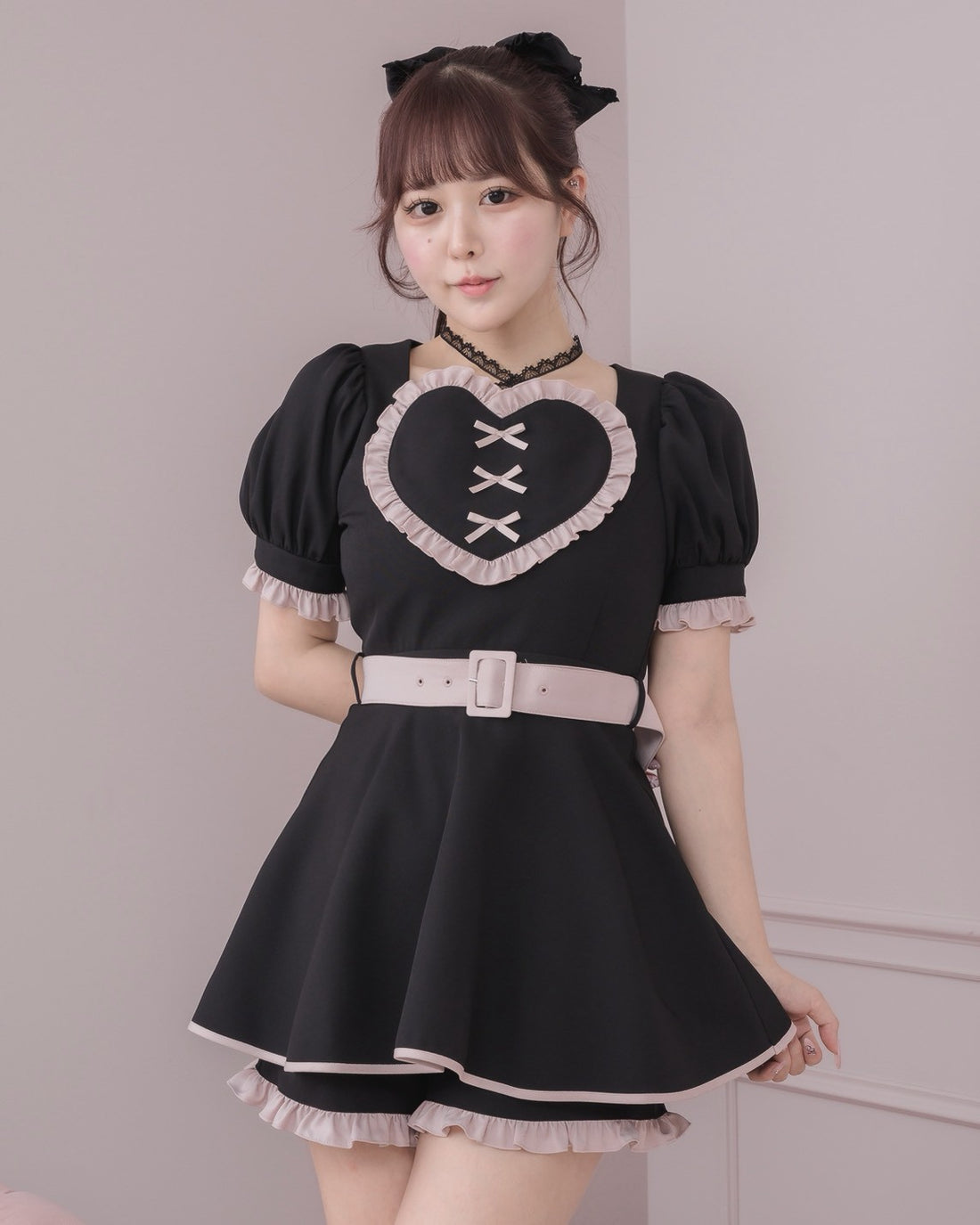 モデル身長：157cm/着用カラー：ブラック