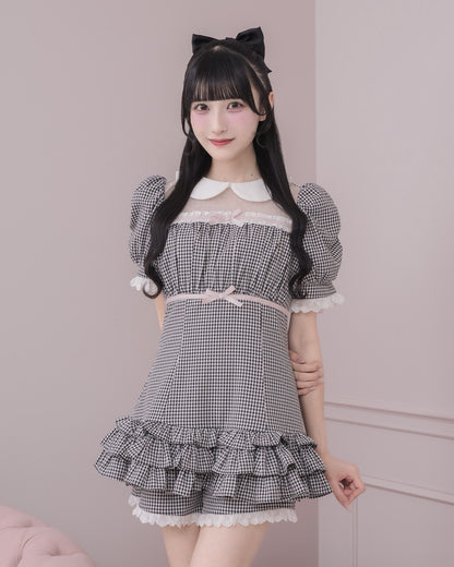 モデル身長：157cm/着用カラー：ギンガム