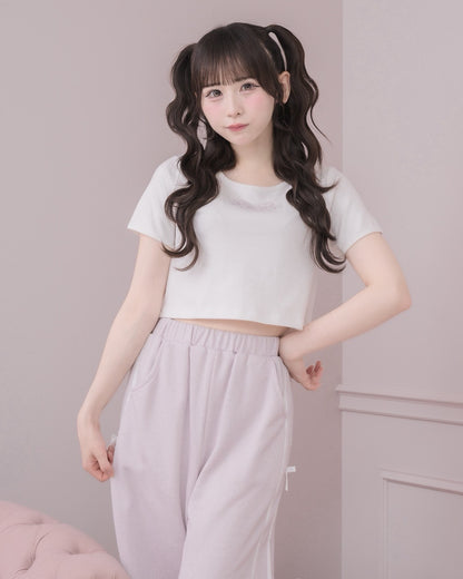 モデル身長：153cm/着用カラー：ホワイト×ピンク