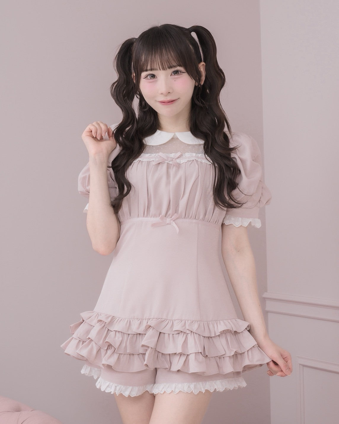 モデル身長：153cm/着用カラー：ピンク