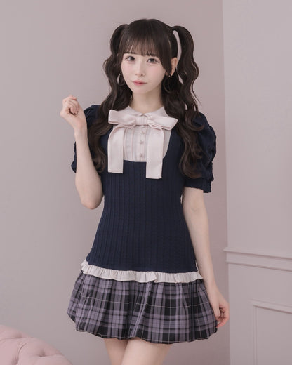 モデル身長：153cm/着用カラー：ネイビー