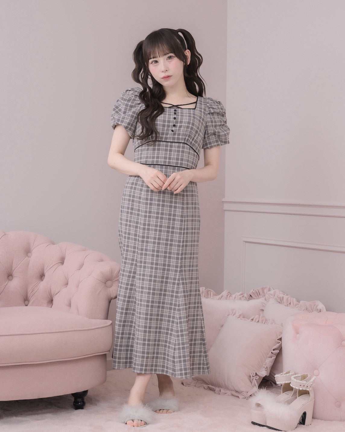 パイピングマーメイドロングワンピース – pium