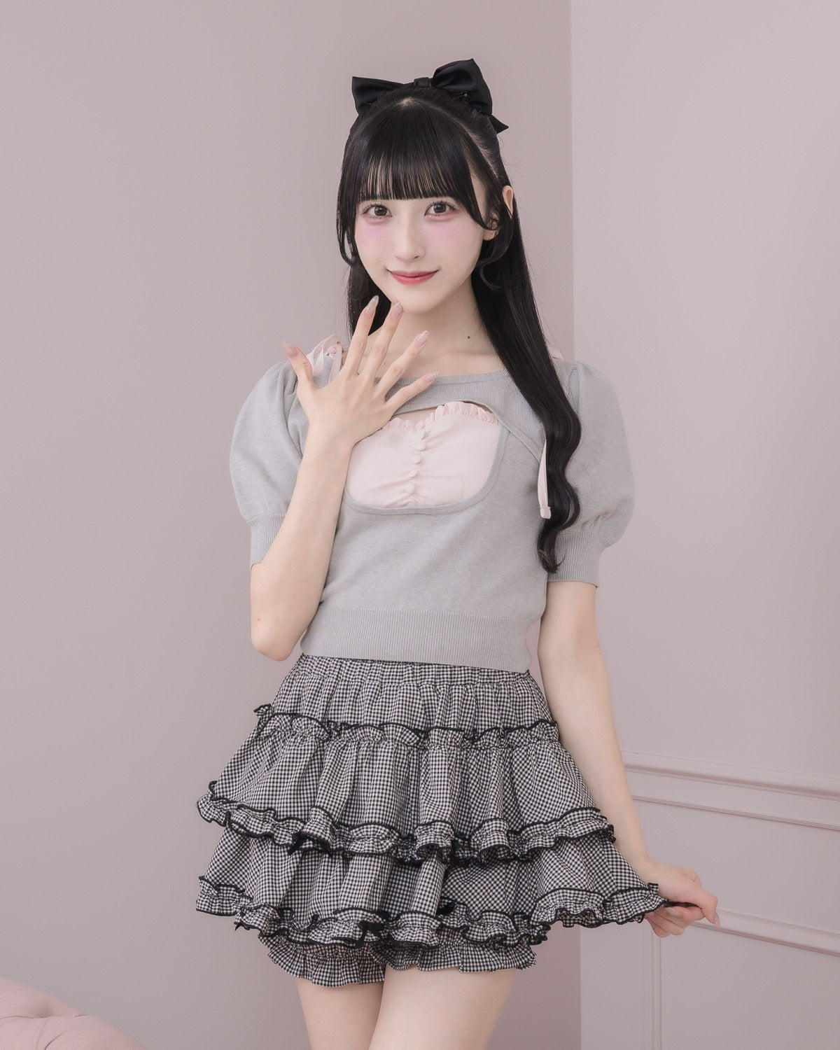 モデル身長：157cm/着用カラー : グレー