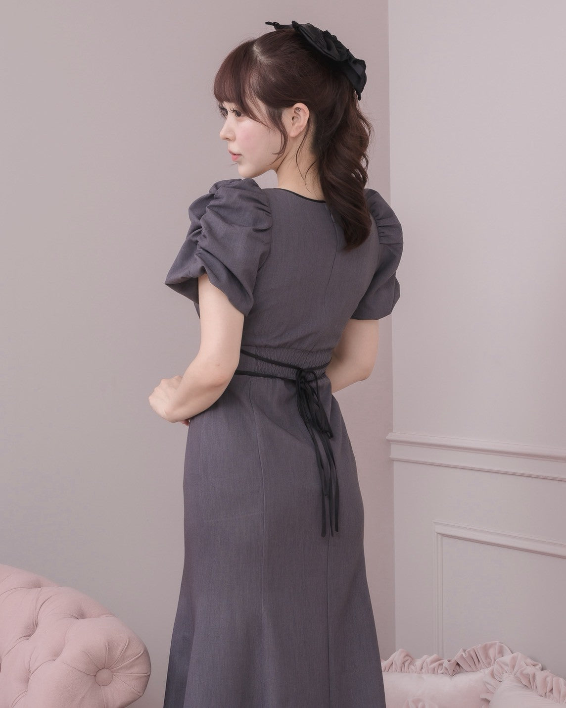 モデル身長：157cm/着用カラー：チャコール