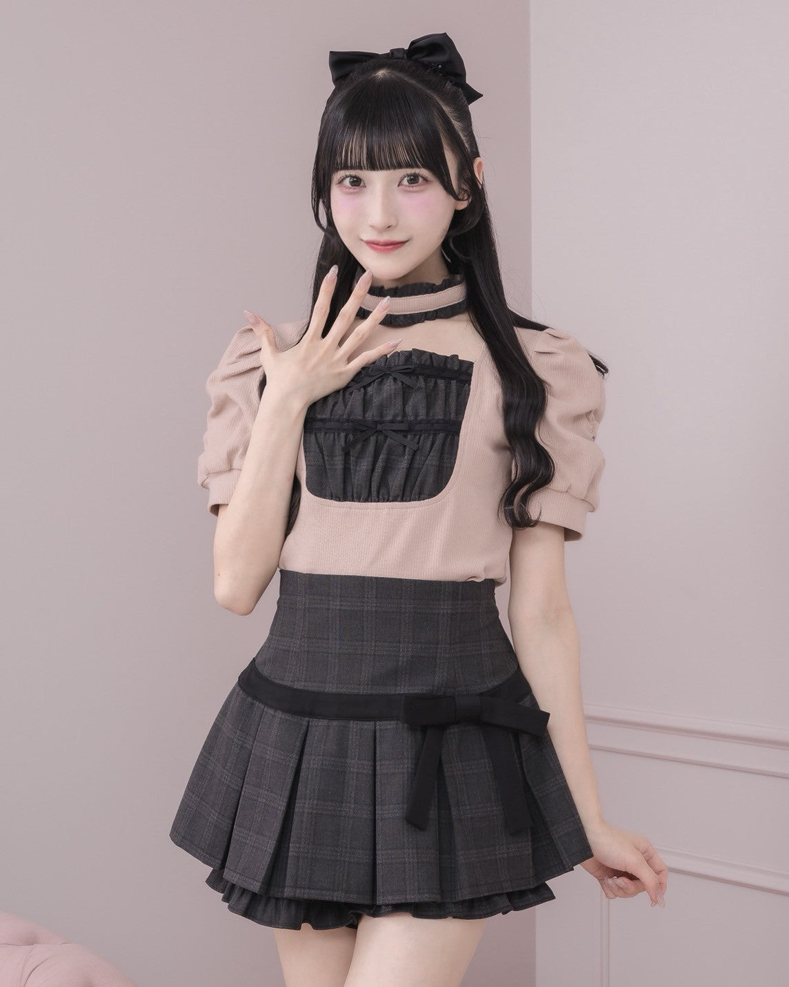 モデル身長：157cm/着用カラー：ピンク