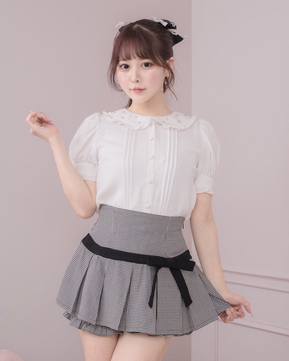 pium リボンプリーツミニスカパン リボンプリーツミニスカパン – pium