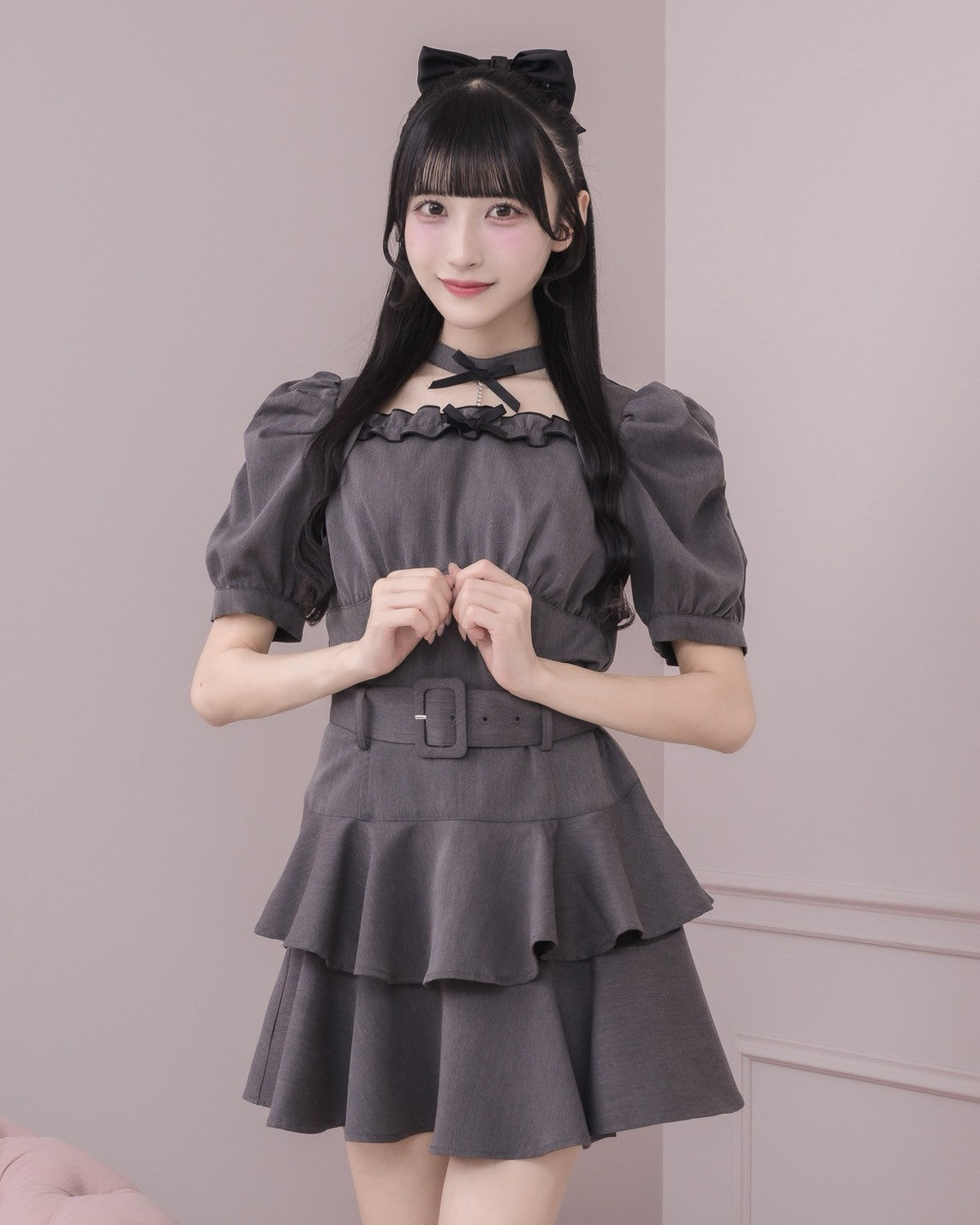 モデル身長：157cm/着用カラー：チャコール