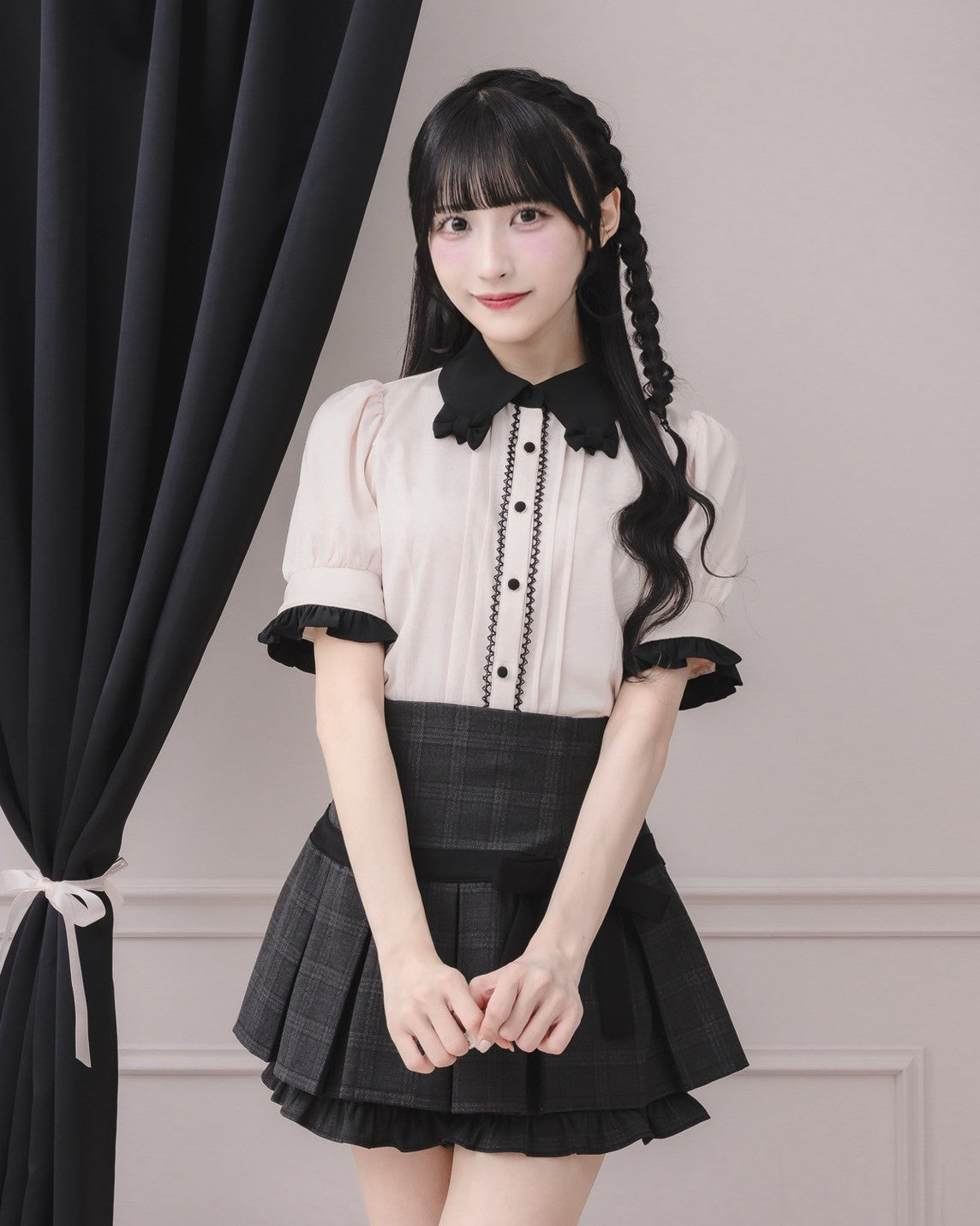 モデル身長：157cm/着用カラー : ピンク