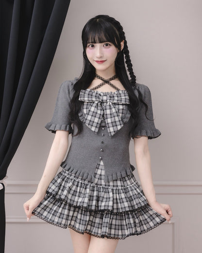 モデル身長：157cm/着用カラー : ホワイトチェック
