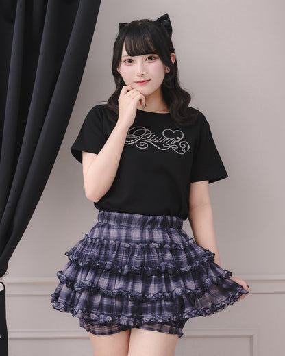 モデル身長：161cm/着用カラー：ネイビーチェック