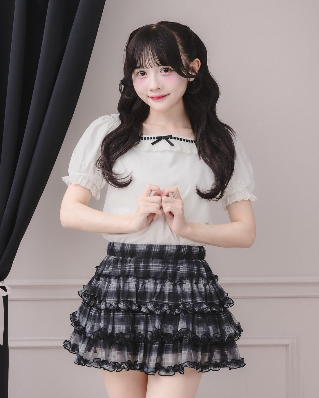 モデル身長：151cm/着用カラー：ホワイト