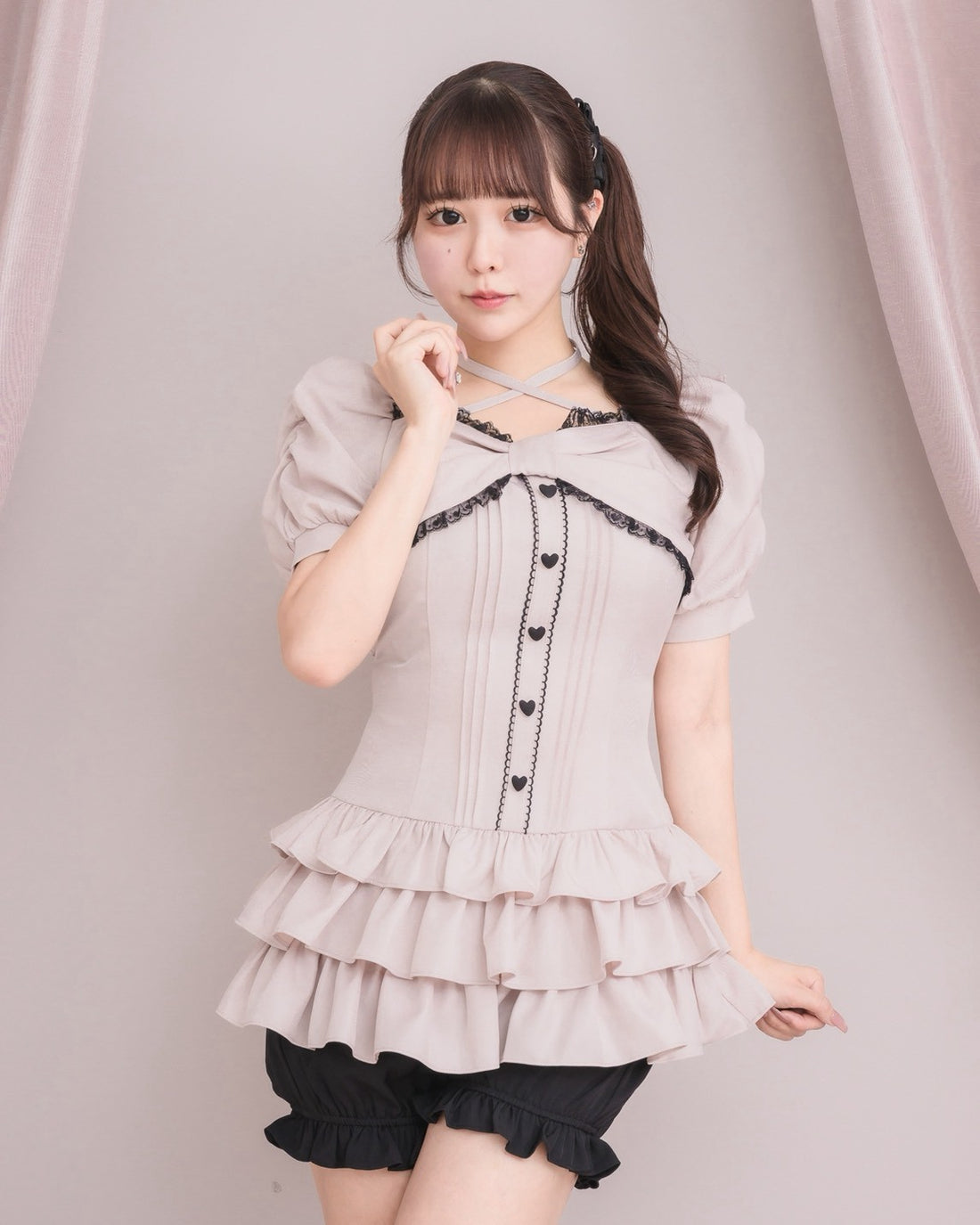モデル身長：157cm/着用カラー：ピンク