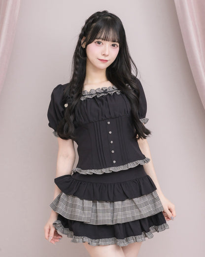 モデル身長：155cm/着用カラー：グレーチェック