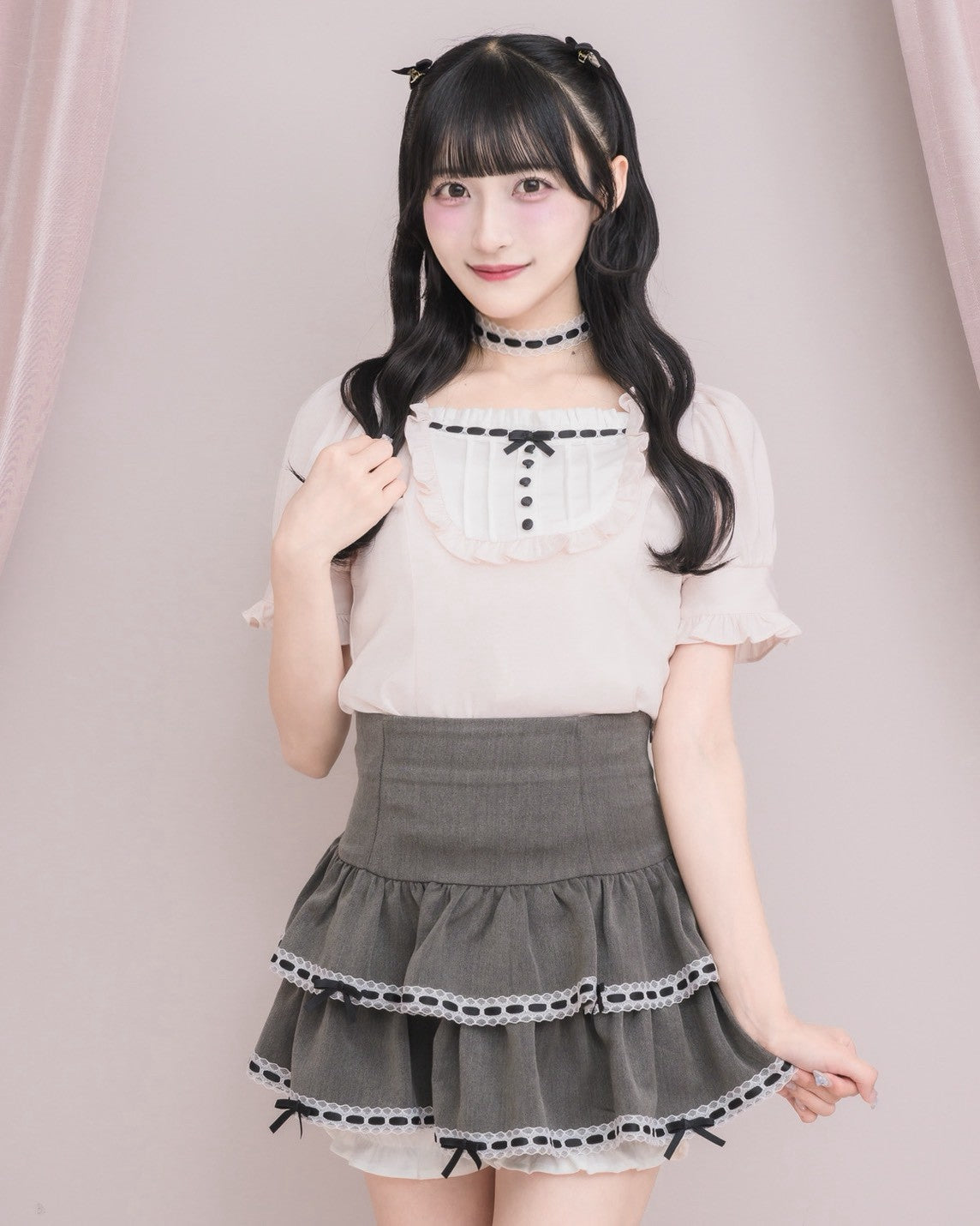 モデル身長：157cm/着用カラー：チャコール