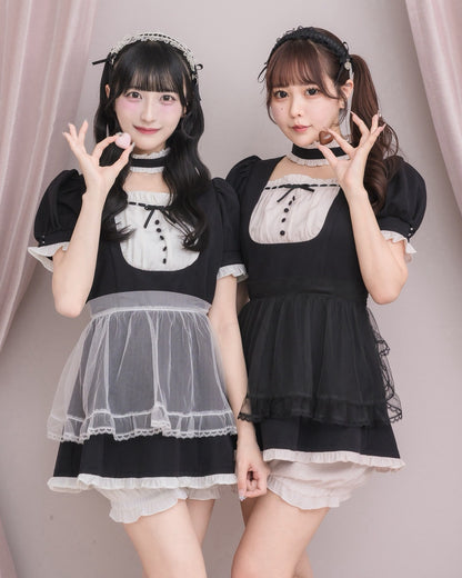 （左）モデル身長157cm/着用カラー：ブラック（右）モデル身長157cm//着用カラー：ブラック×ピンク
