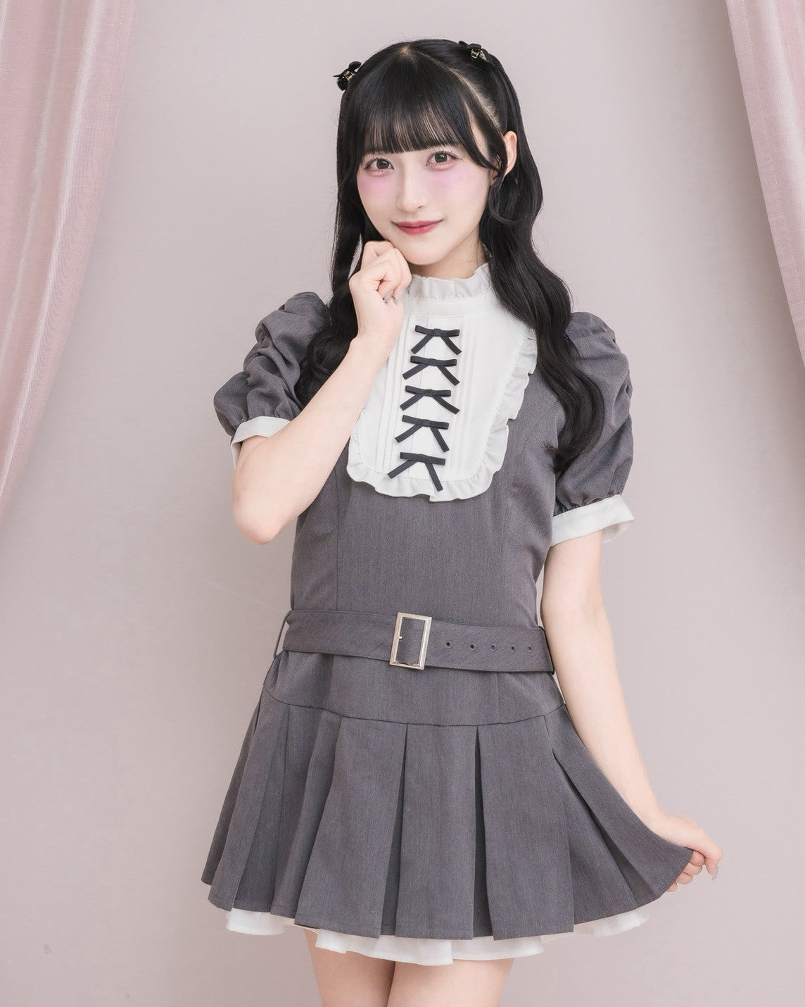 モデル身長：157cm/着用カラー：チャコール
