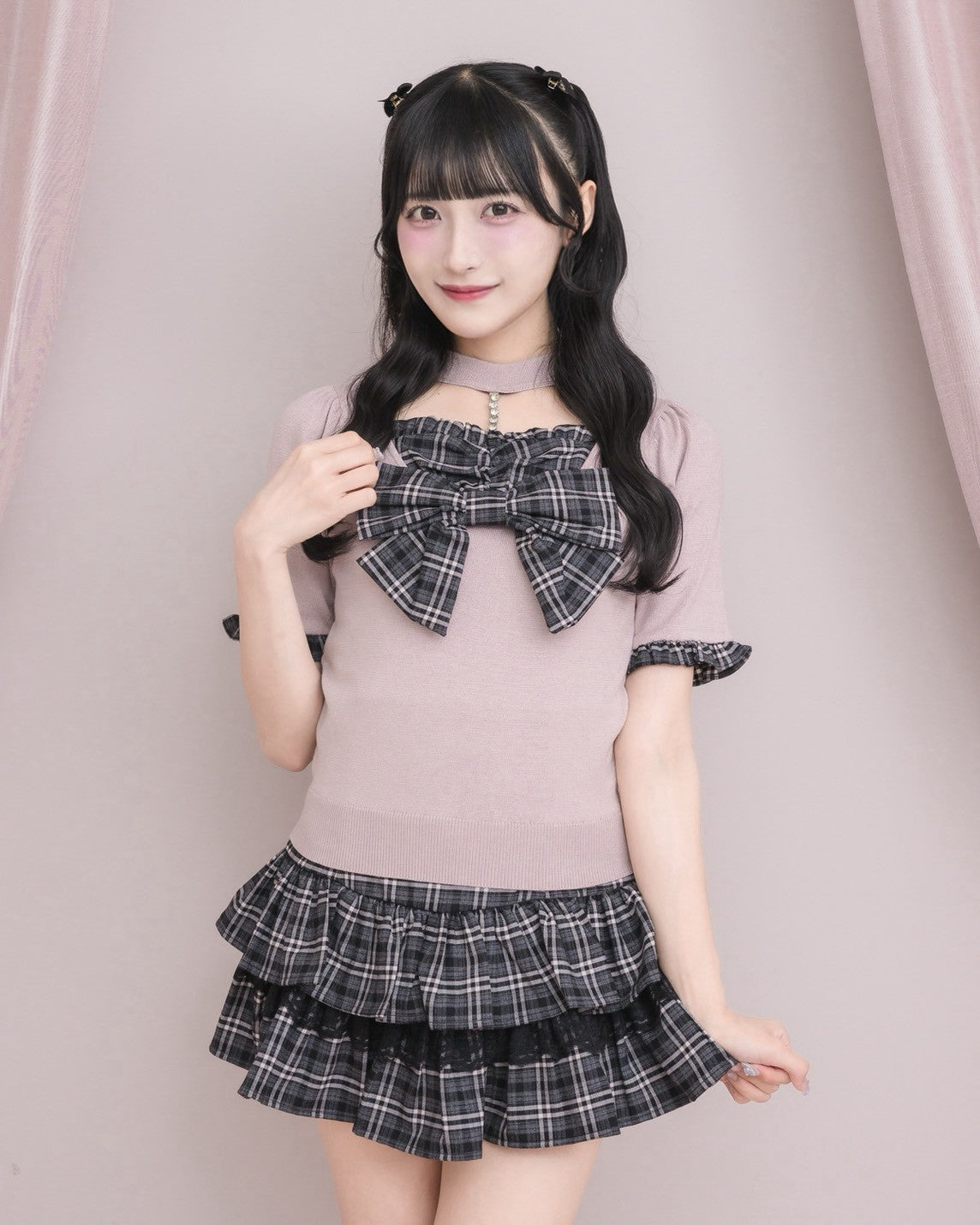 モデル身長：157cm/着用カラー：ピンク