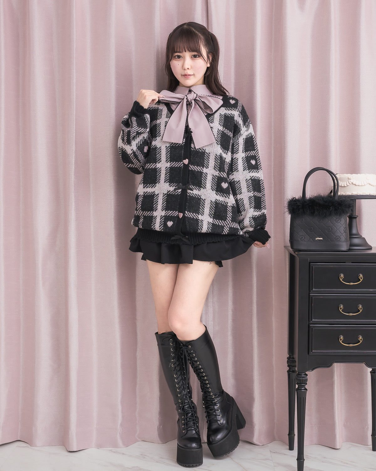 モデル身長：157cm/着用カラー:ピンク