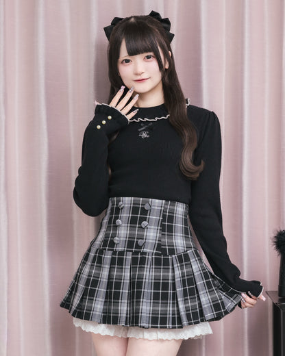 モデル身長：155cm/着用カラー：ブラックチェック