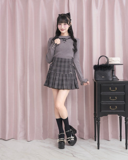 モデル身長：157cm/着用カラー：ブラックチェック