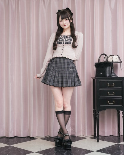 モデル身長：155cm/着用カラー：ブラックチェック