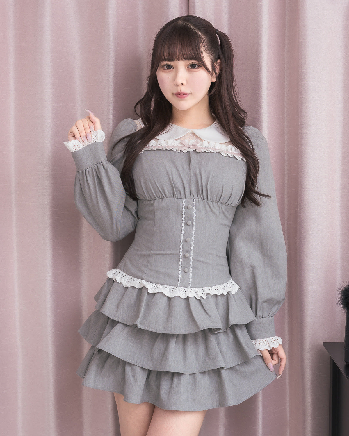 モデル身長：157cm/着用カラー:グレー