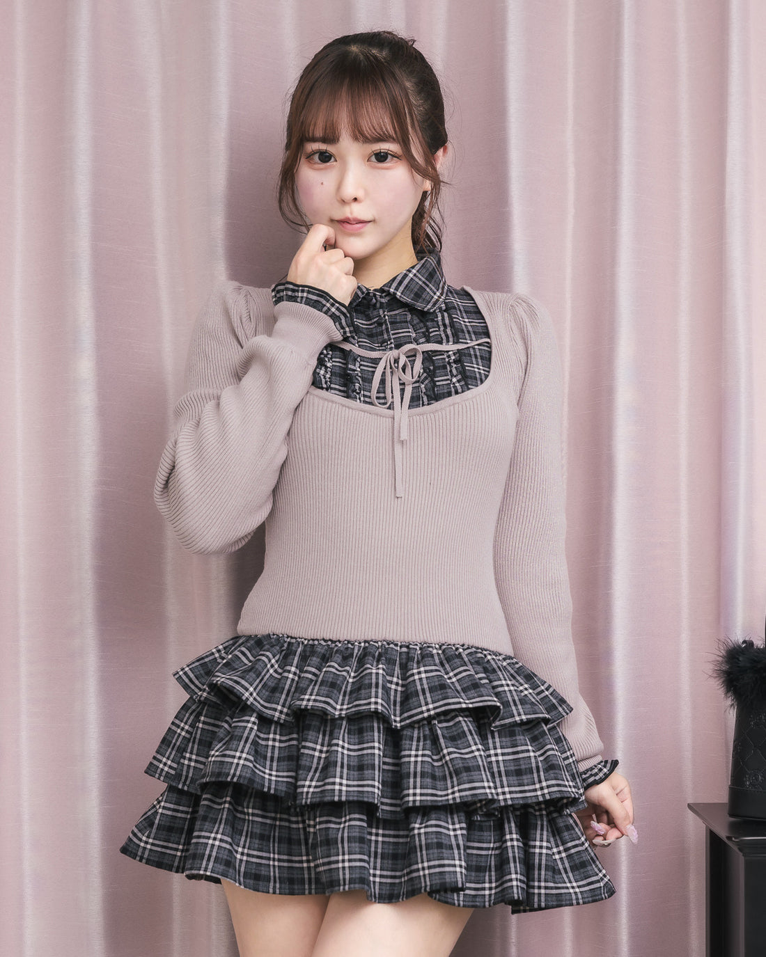 モデル身長：157cm/着用カラー：ピンク