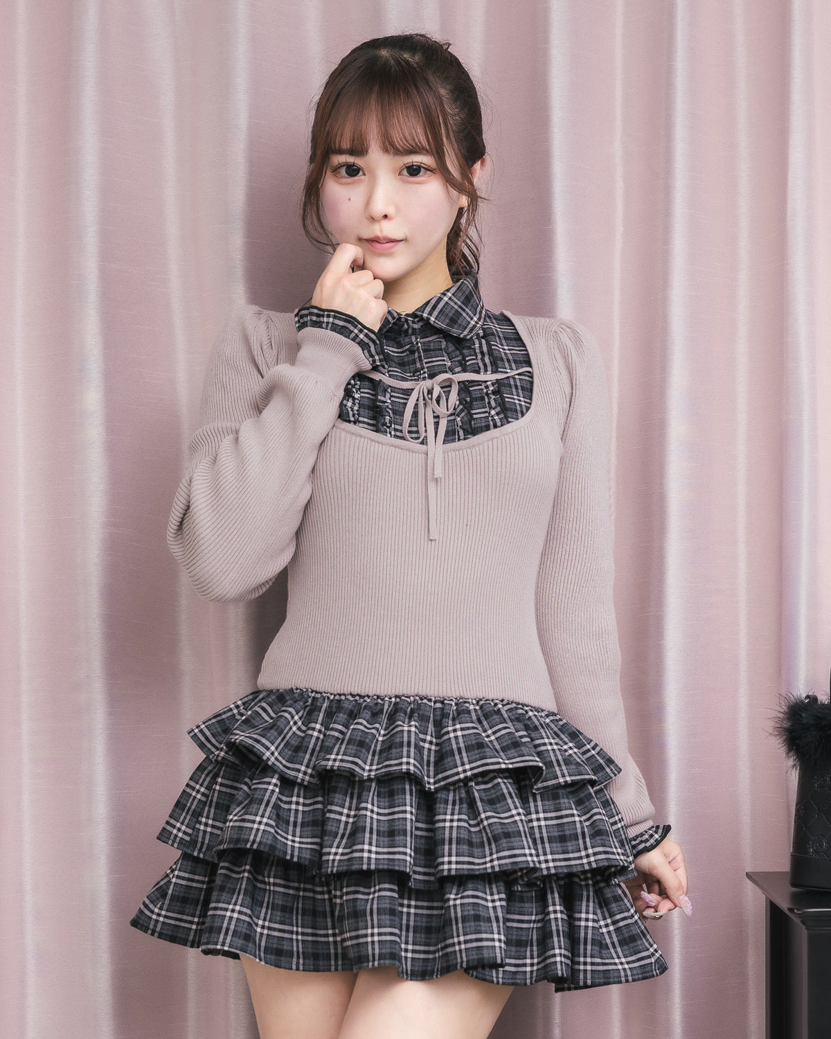モデル身長：157cm/着用カラー：ピンク