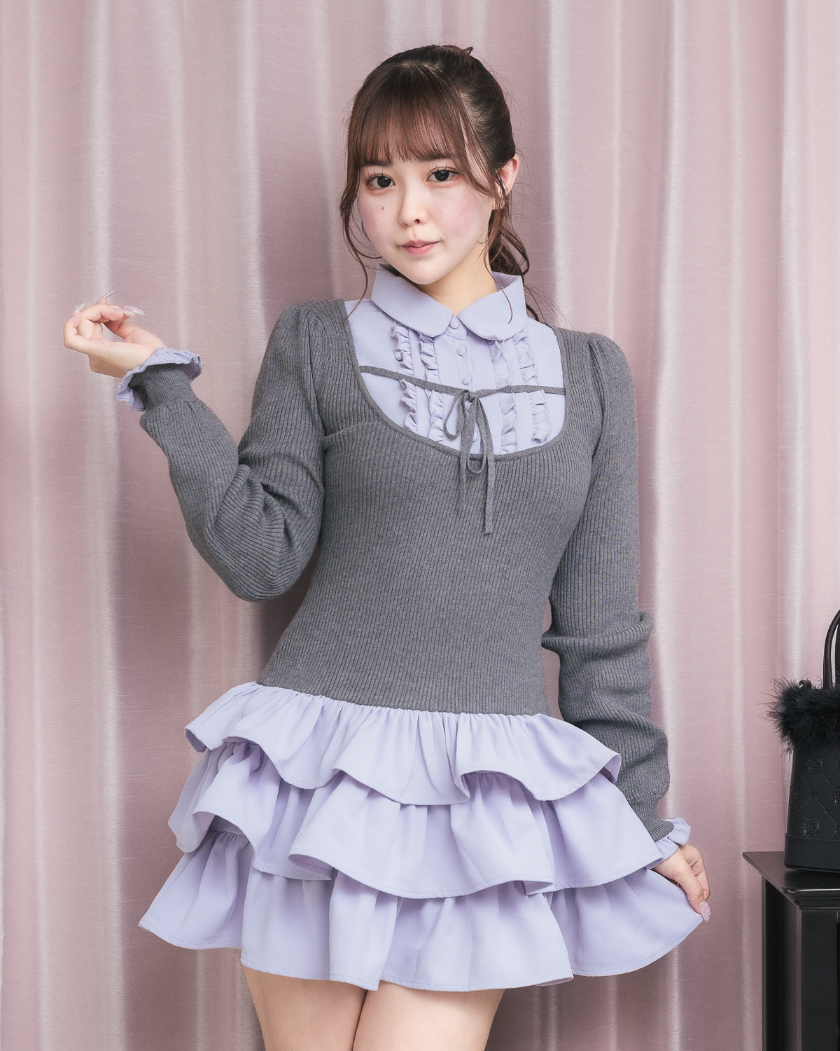モデル身長：157cm/着用カラー：チャコール