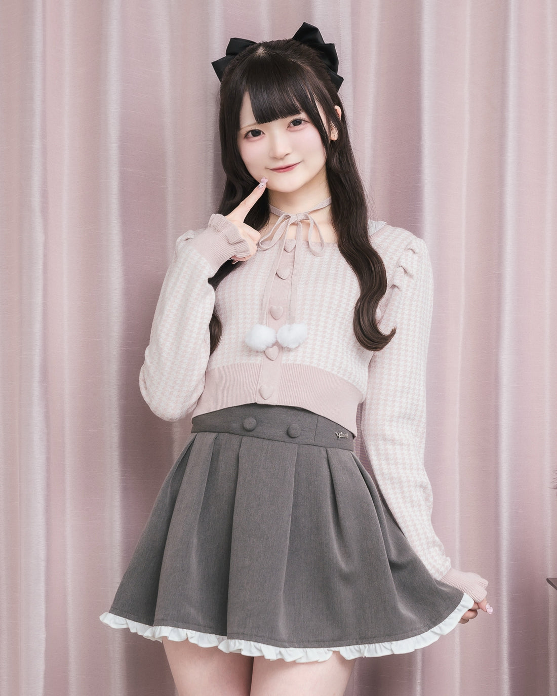 モデル身長：155cm/着用カラー：チャコール