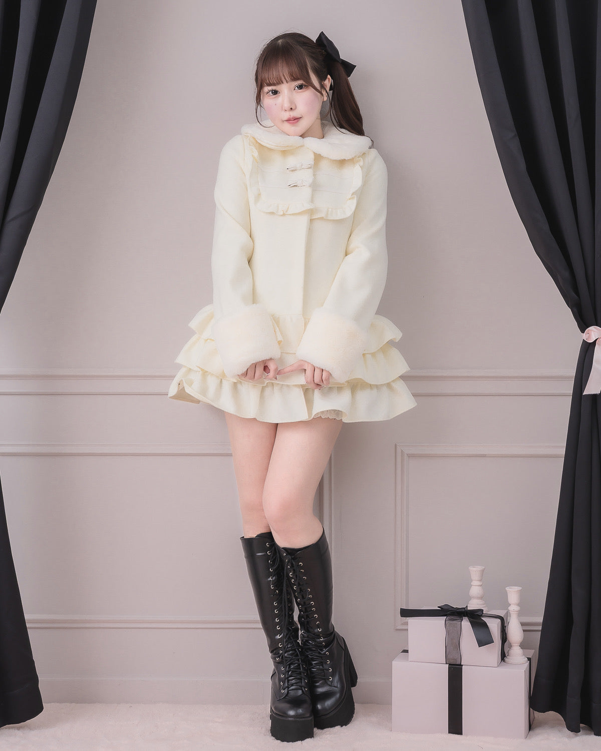 モデル身長：157cm/着用カラー：ホワイト