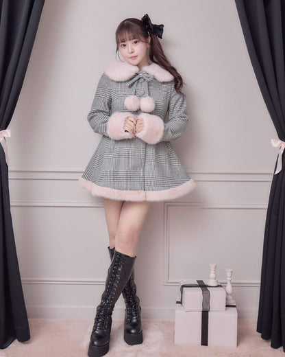 モデル身長：157cm/着用カラー：グレーチェック