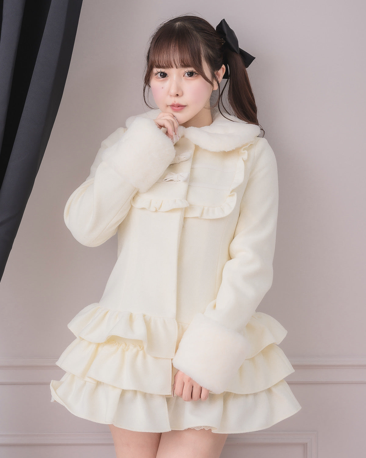 モデル身長：157cm/着用カラー：ホワイト