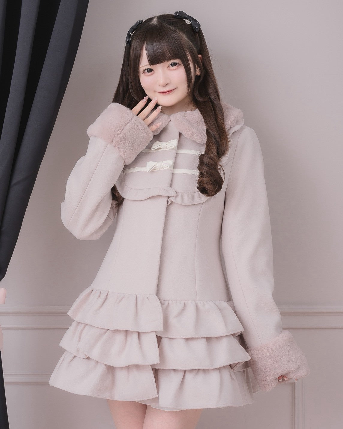 モデル身長：155cm/着用カラー：ピンク
