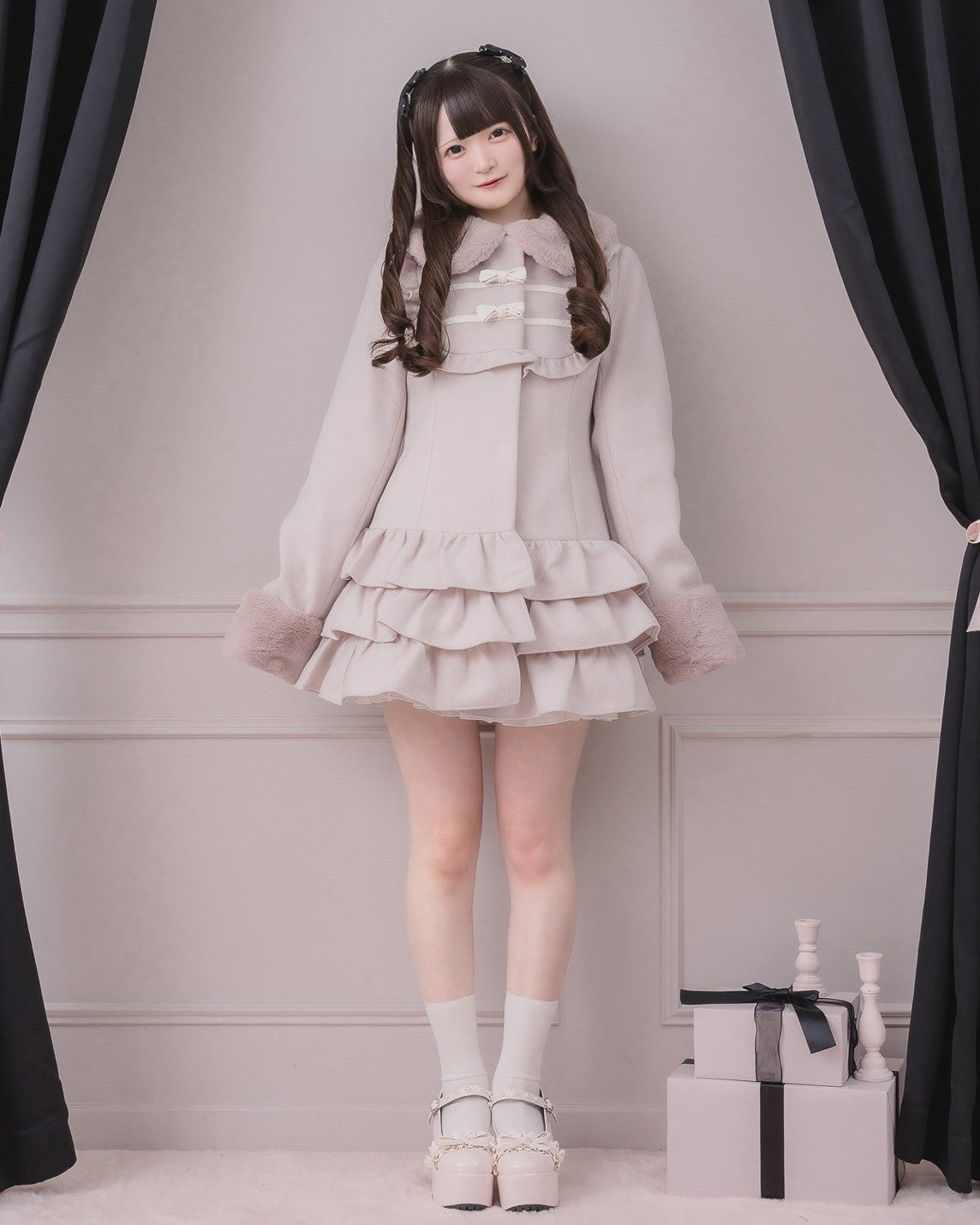 モデル身長：155cm/着用カラー：ピンク