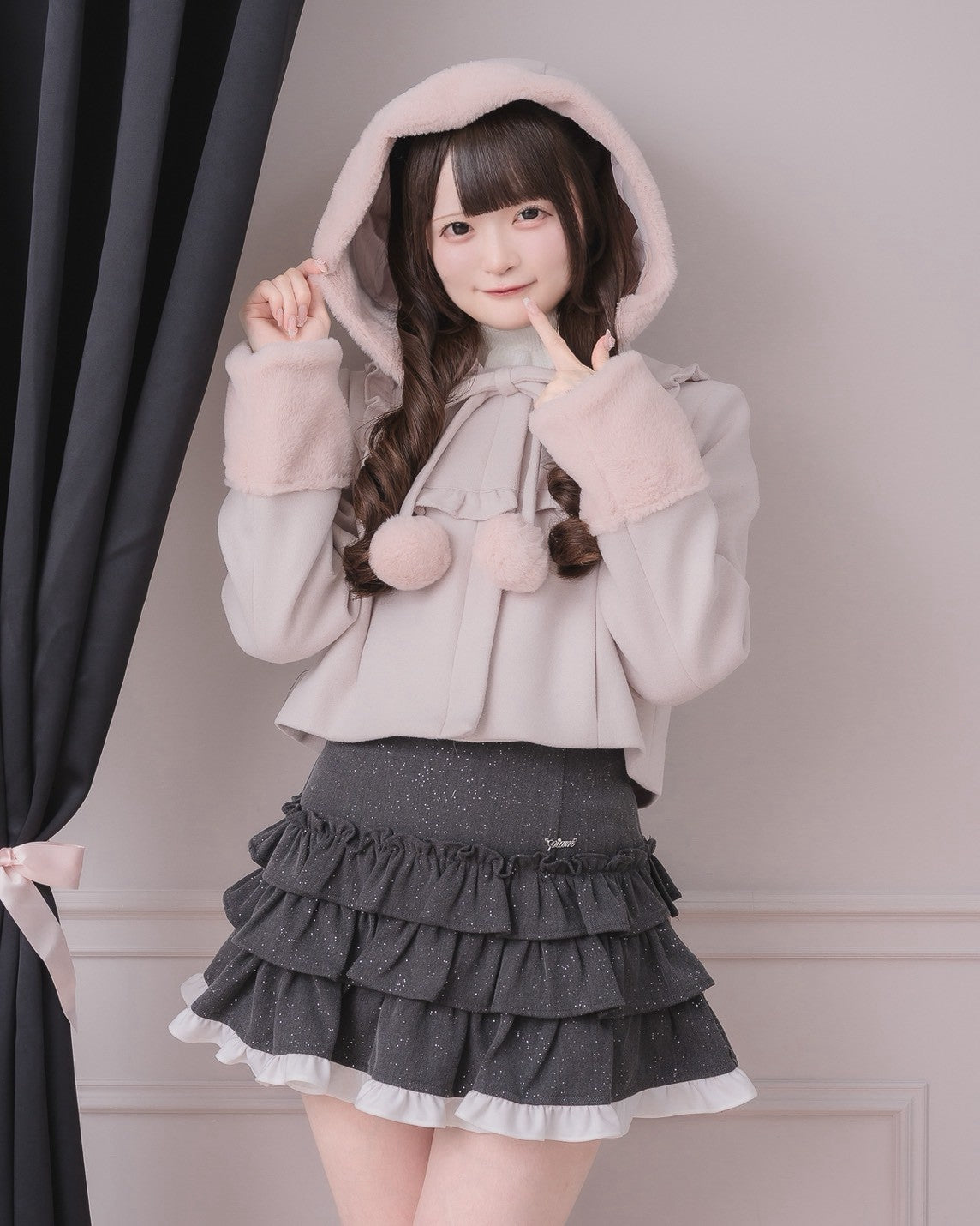 モデル身長：155cm/着用カラー：ピンク