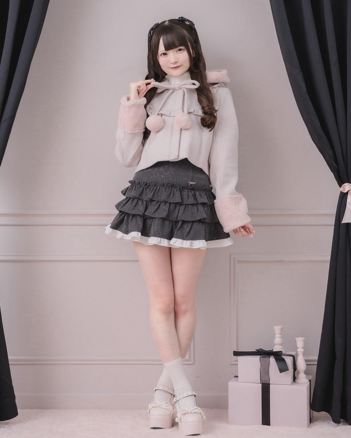 モデル身長：155cm/着用カラー：ピンク