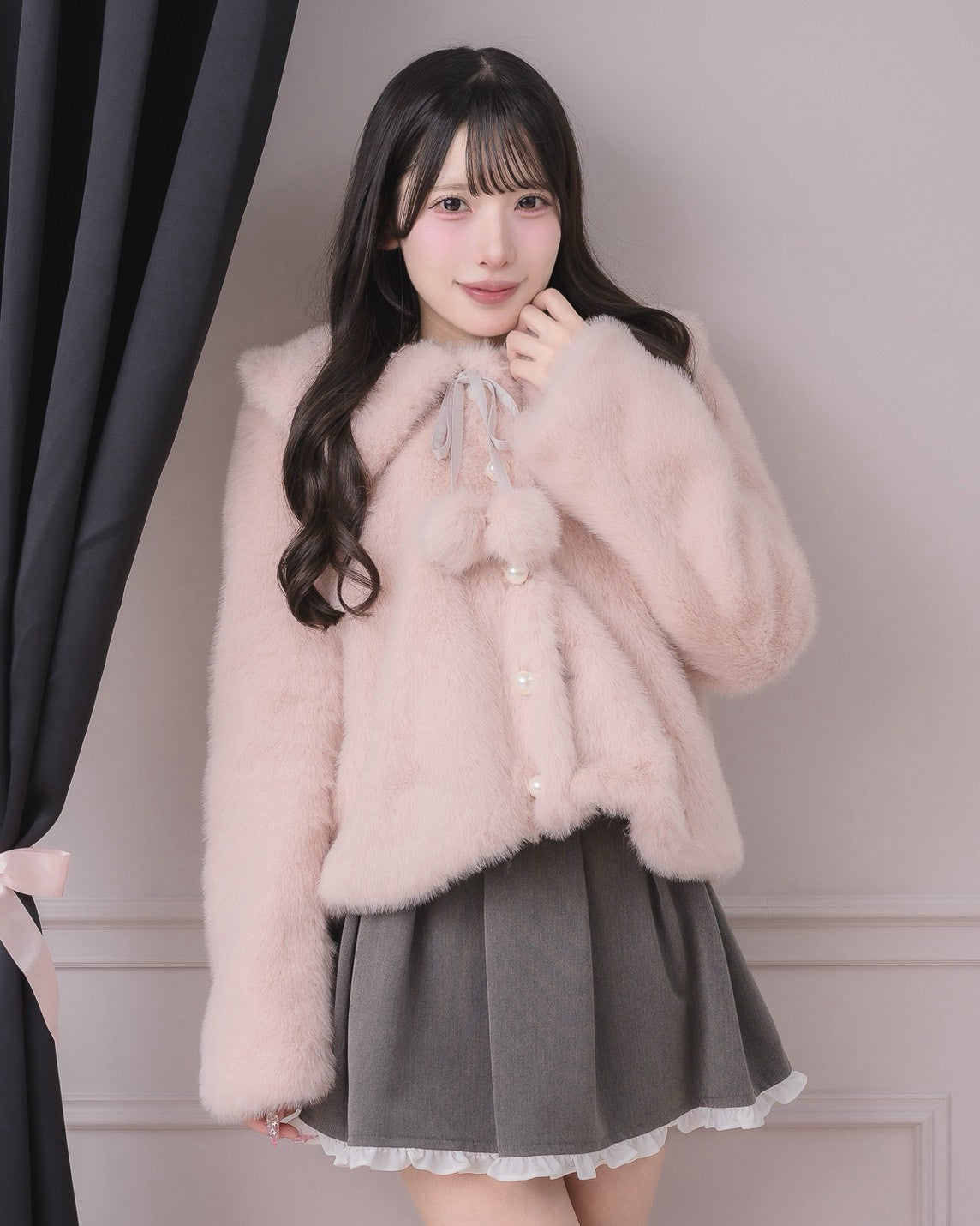 モデル身長：152cm/着用カラー：ピンク