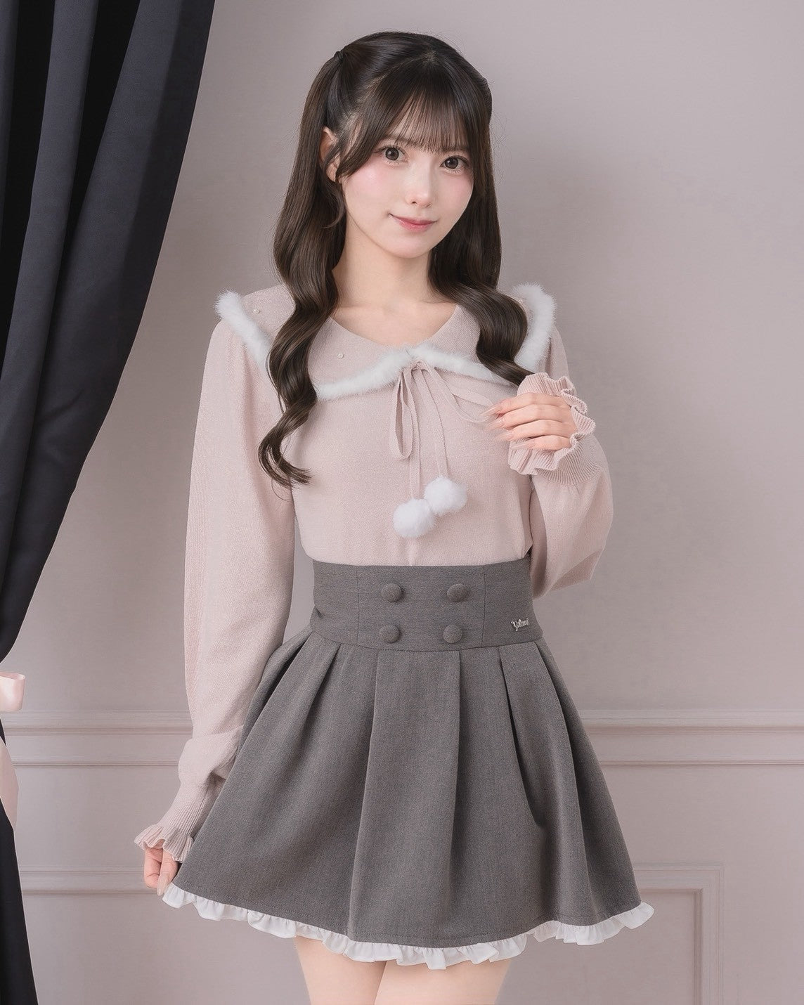 モデル身長：154cm/着用カラー：ピンク
