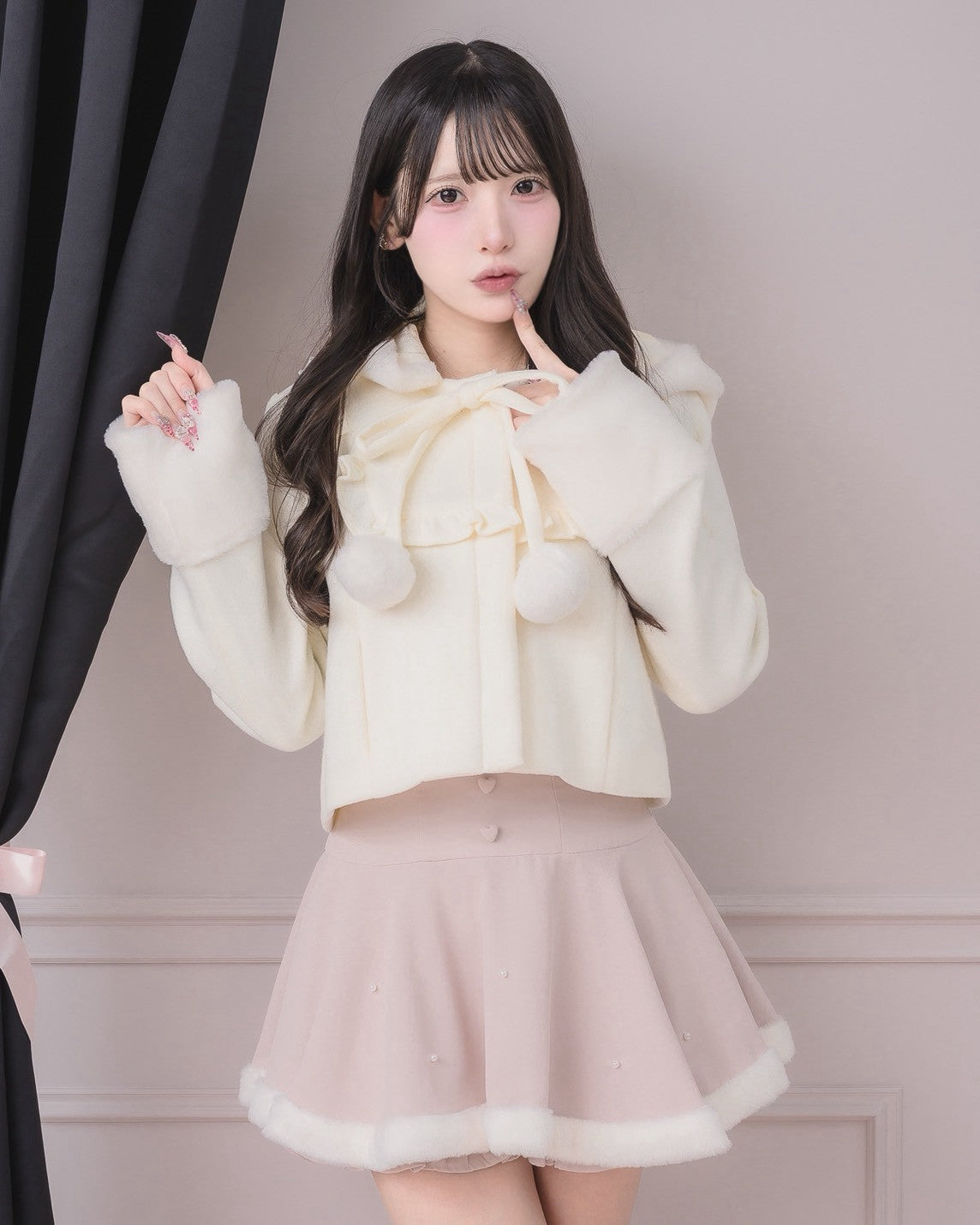 モデル身長：152cm/着用カラー：ピンク