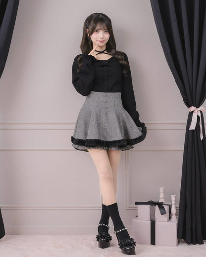 モデル身長：154cm/着用カラー：ブラックチェック