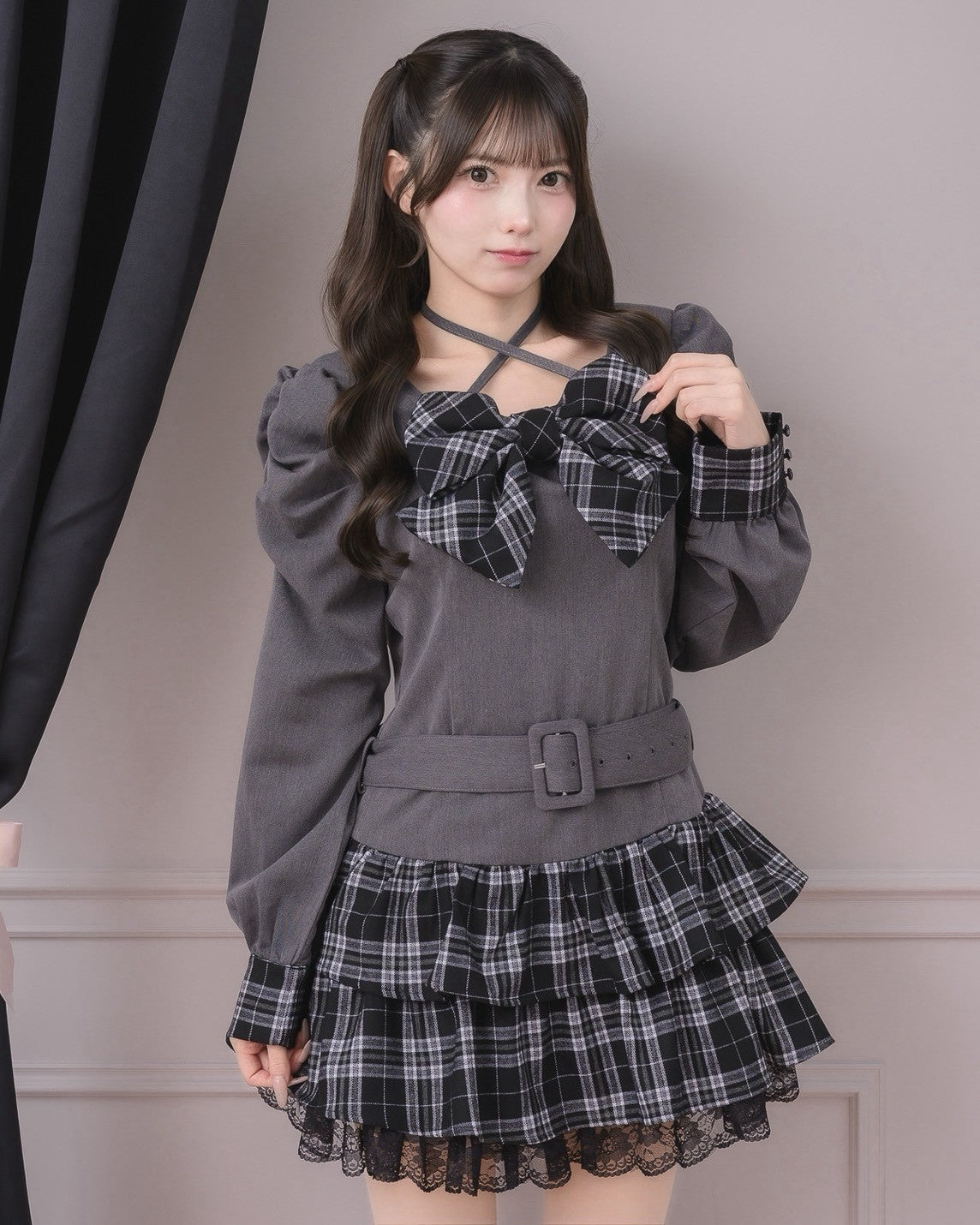 モデル身長：154cm/着用カラー：チャコール