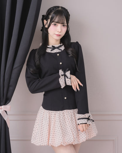 モデル身長：155cm/着用カラー：ブラック× ピンク