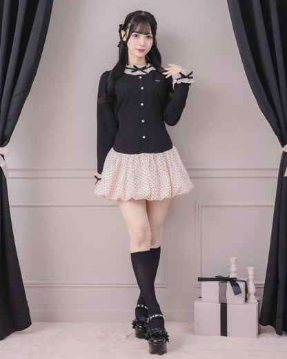 モデル身長：155cm/着用カラー：ブラック×ピンク
