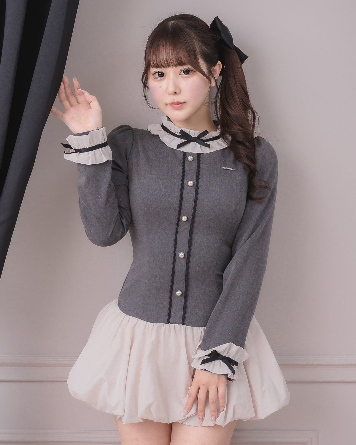 モデル身長：157cm/着用カラー：チャコール