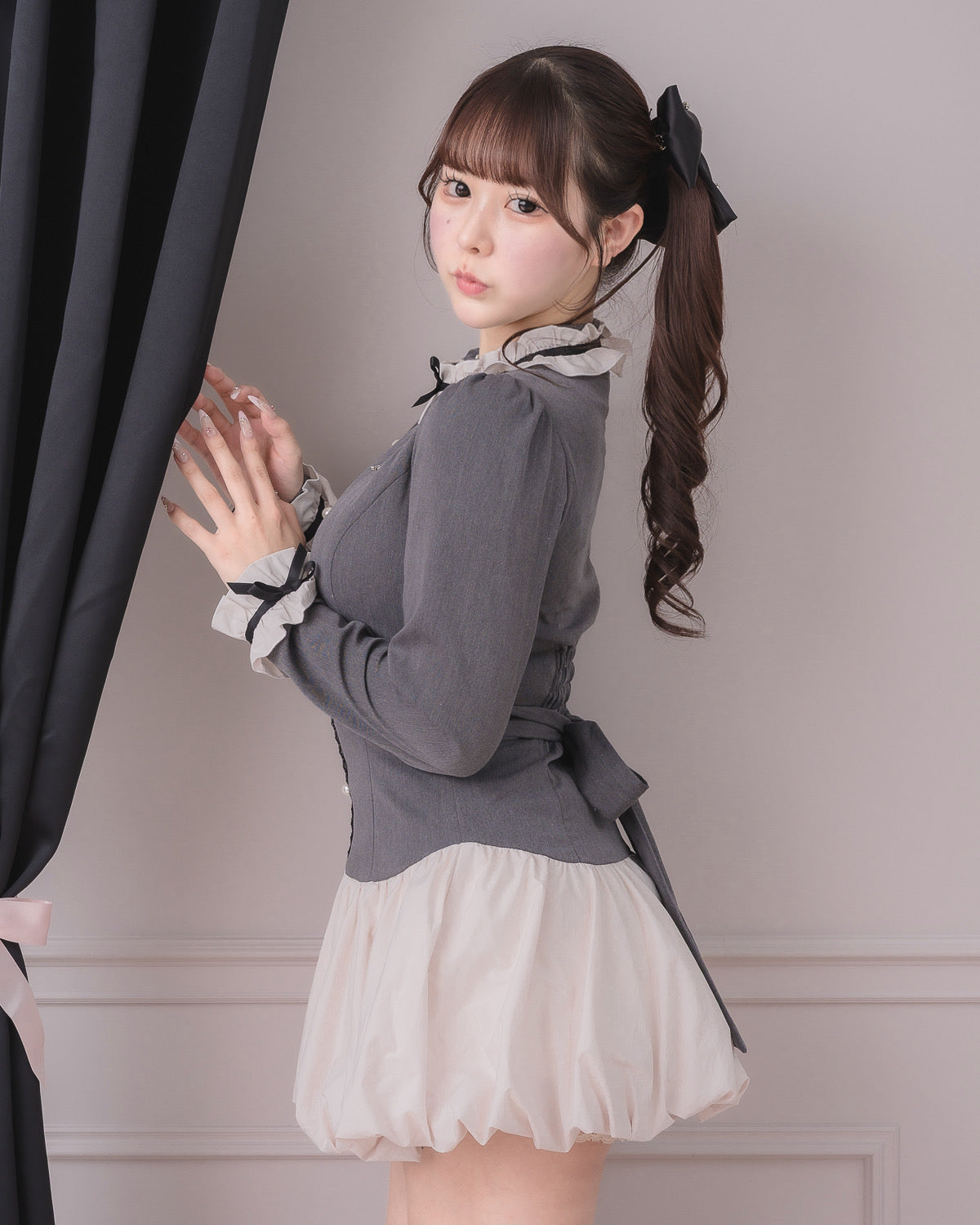 モデル身長：157cm/着用カラー：チャコール