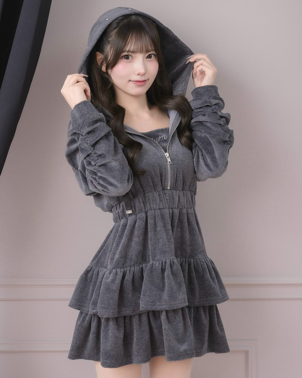 モデル身長：154cm/着用カラー：チャコール